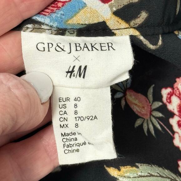 GP&J Baker x H&M Floral Button Down Boho Dress Size 8 - Picture 7 of 10